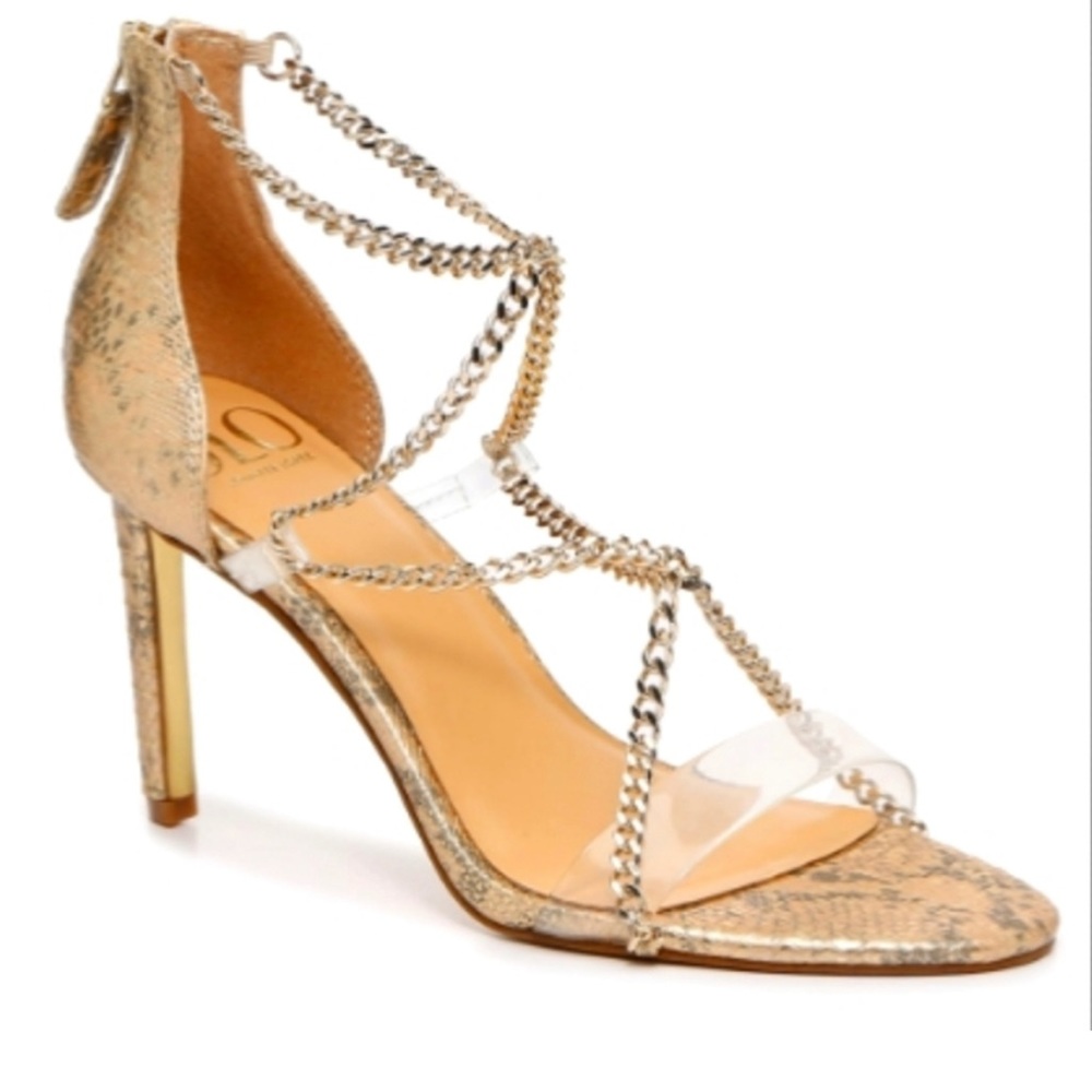 JLO Jennifer Lopez Chain heel sandals.      Size: 6M - 36 1/2